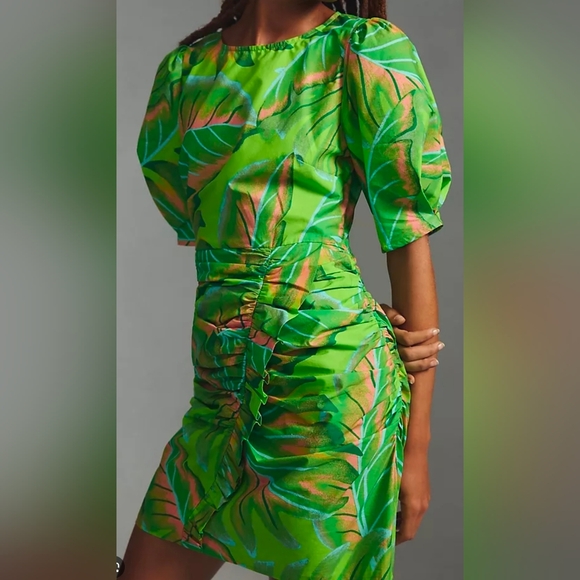FARM Rio Dresses & Skirts - Farm RIO TROPICAL PRINT PUFF SLEEVE DRESS XL